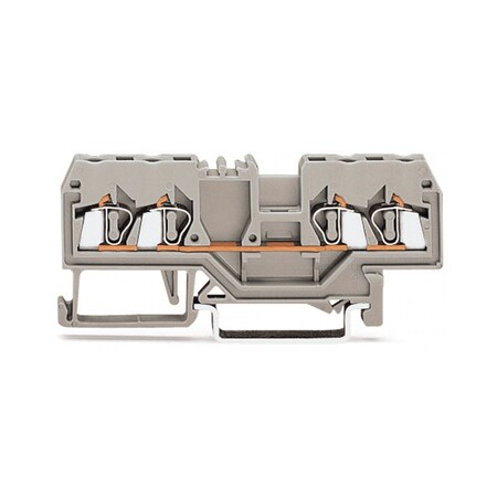 Wago DIN RAIL TERMINAL BLOCK, 28-12AWG 800V, 4 CONNECTIONS RED 280-830